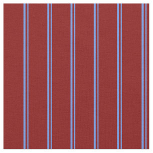 Tissu Lignes colorées de Cornflower Blue et Maroon