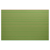 Tissu Lignes corail et vert (Yard)