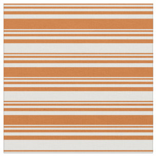 Tissu Lignes couleur chocolat et crème à la menthe