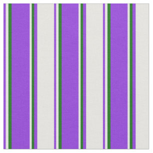 Tissu Lignes couleur pourpre, crème à la menthe et vert