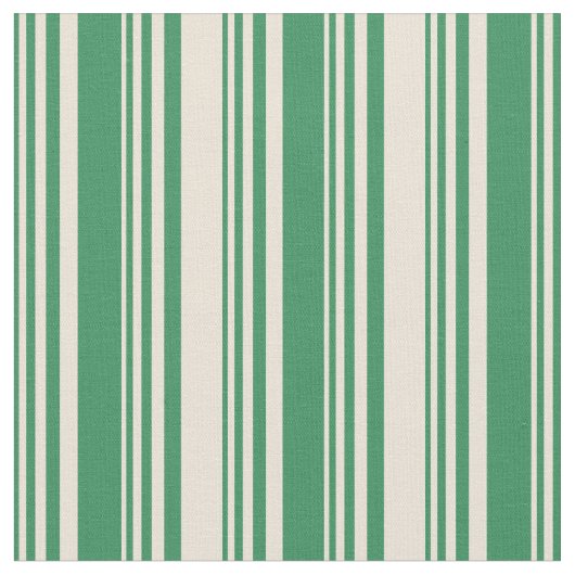 Tissu Lignes couleur vert mer et bisque (Fermer)