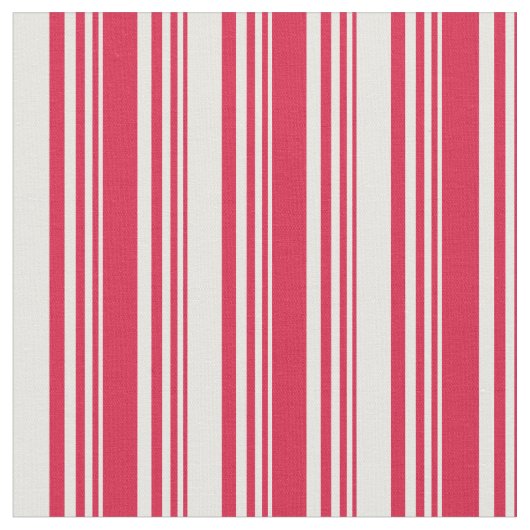 Tissu Lignes Crimson et Crème de menthe (Fermer)