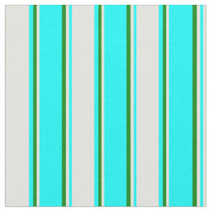 Tissu Lignes Cyan, Jaune clair et Vert