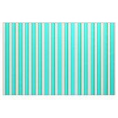Tissu Lignes Cyan, Jaune clair et Vert (Fat Quarter)