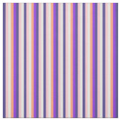 Tissu Lignes Cyan, Rose, Ardoise Bleue, Violet & Saumon (Échantillon)