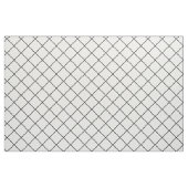 Tissu Lignes de chèques Carrés blancs noirs modernes Mot (Fat Quarter)