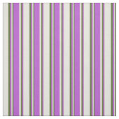 Tissu Lignes de couleur beige, orchidée et vert foncé (Échantillon)