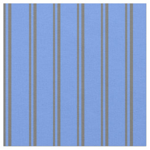 Tissu Lignes de couleur Bleu Gris et Cornouailles