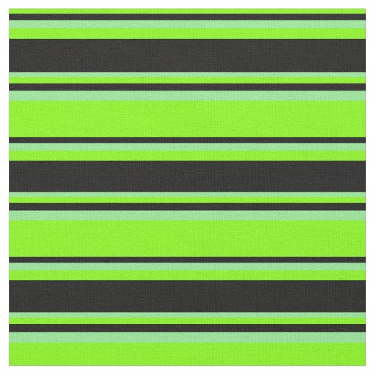 Tissu Lignes de couleur Chartreuse, Noir et Vert clair (Fermer)
