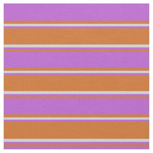 Tissu Lignes de couleur chocolat, orchidée et gris clair (Fermer)