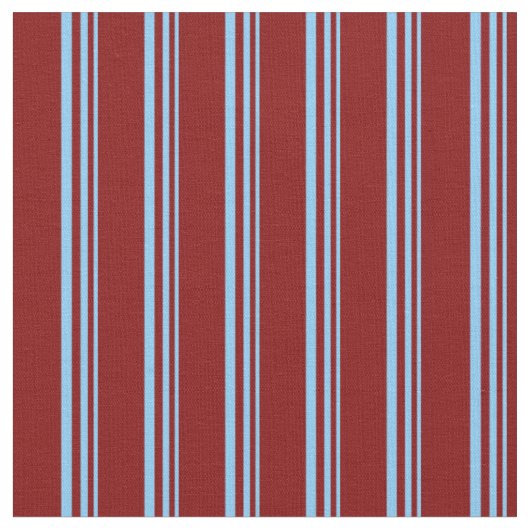 Tissu Lignes de couleur ciel bleu clair et marron (Fermer)