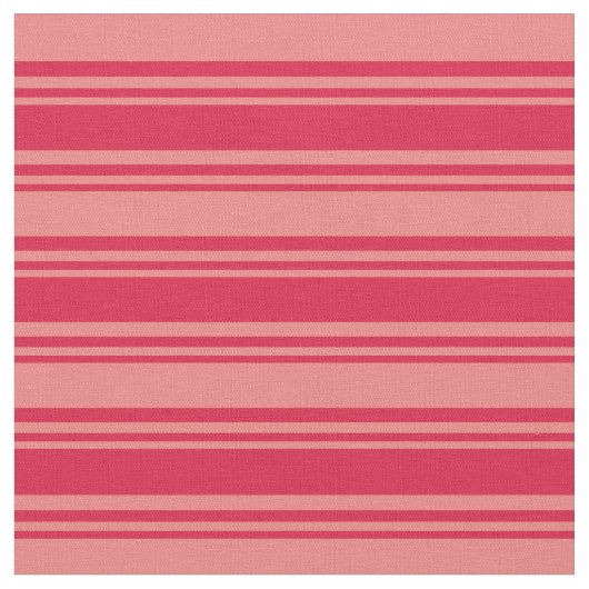 Tissu Lignes de couleur Crimson et Corail clair (Fermer)
