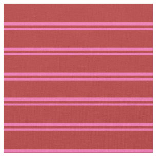 Tissu Lignes de couleur rose et rouge chaud