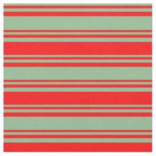 Tissu Lignes de couleur rouge et verte de la mer foncée