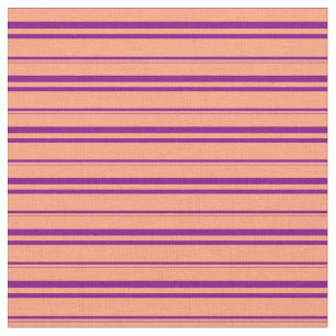 Tissu Lignes de couleur Saumon clair et violet