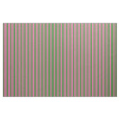 Tissu Lignes de couleur vert rose chaud et vert forêt (Yard)