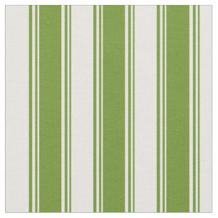 Tissu Lignes de couleur verte et blanche