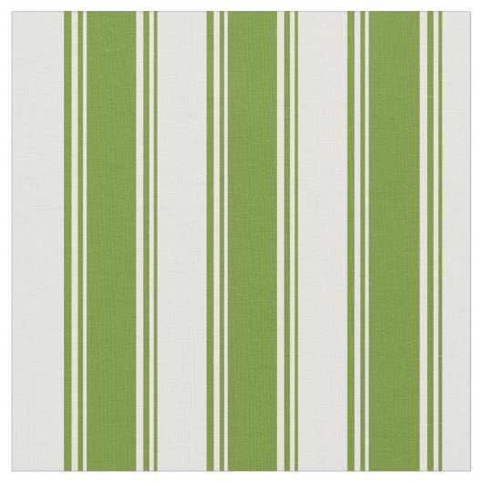 Tissu Lignes de couleur verte et blanche (Fermer)