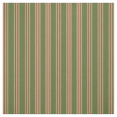 Tissu Lignes de Saumon foncé et vert foncé (Échantillon)