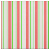 Tissu Lignes de style Noël rouge, blanc, vert (Échantillon)