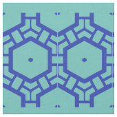 Tissu - Lignes d'hexagones en bleu (Fermer)