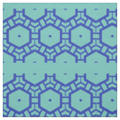 Tissu - Lignes d'hexagones en bleu (Échantillon)