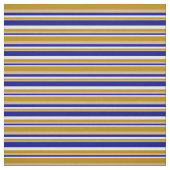 Tissu Lignes d'or blanches, bleues, bronzées et foncées (Échantillon)