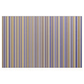 Tissu Lignes dorées foncées, blanches et bleues (Fat Quarter)