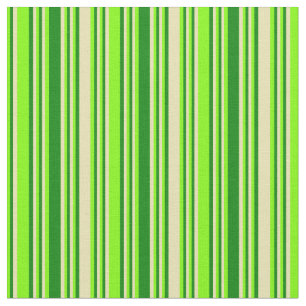 Tissu Lignes en Chartreuse, Vert & Tan