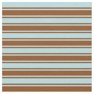 Tissu Lignes en poudre bleue et Brown couleur