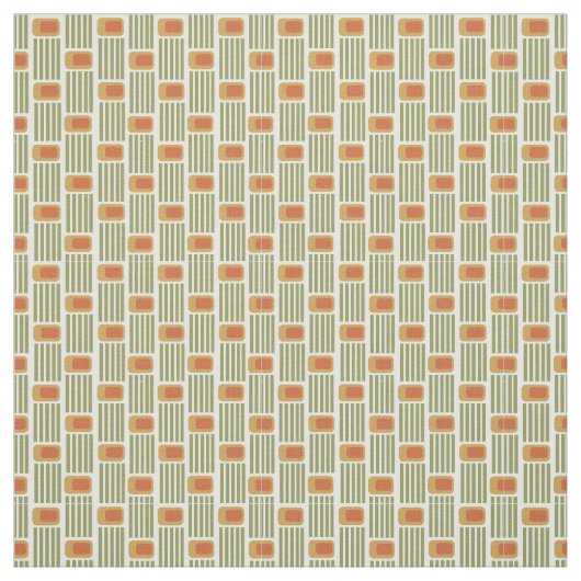 Tissu Lignes et boîtes vertes  (Échantillon)