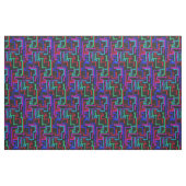 Tissu Lignes Et Noeuds - Néon (Fat Quarter)