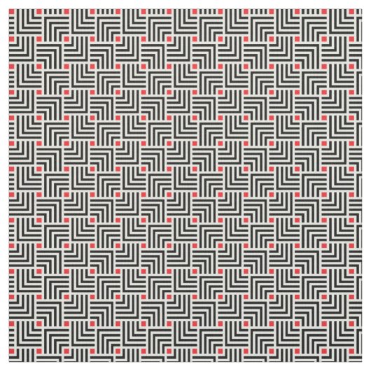 Tissu Lignes géométriques motif (Échantillon)