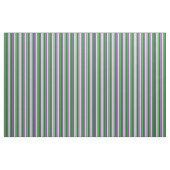 Tissu Lignes gris clair, vert et violet foncé (Yard)