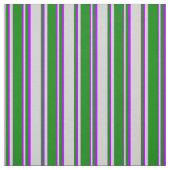Tissu Lignes gris clair, vert et violet foncé (Échantillon)