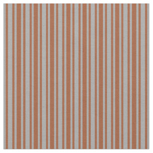 Tissu Lignes gris foncé et sienne