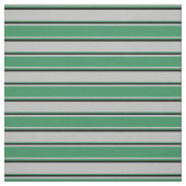 Tissu Lignes Gris, Vert mer et Noir (Échantillon)