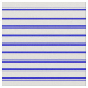 Tissu Lignes jaune clair et bleu