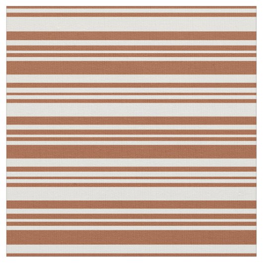 Tissu Lignes jaune clair et sienne (Fermer)