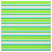 Tissu Lignes Jaune clair, Vert, Vert forestier et Cyan (Échantillon)