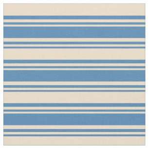 Tissu Lignes/Motif de bandes bleues et bronzées
