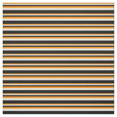 Tissu Lignes orange foncé, blanche et noire (Échantillon)