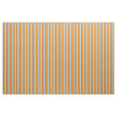 Tissu Lignes orange foncé, bleu clair et marron (Yard)