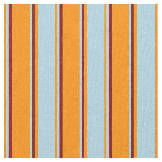 Tissu Lignes orange foncé, bleu clair et marron (Fermer)