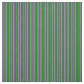 Tissu Lignes orchidées et vert (Échantillon)