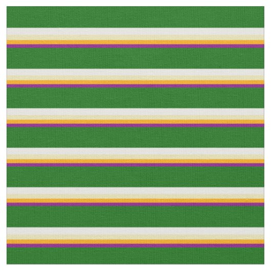 Tissu Lignes pourpres, orange, bronzées, blanches et ver (Fermer)