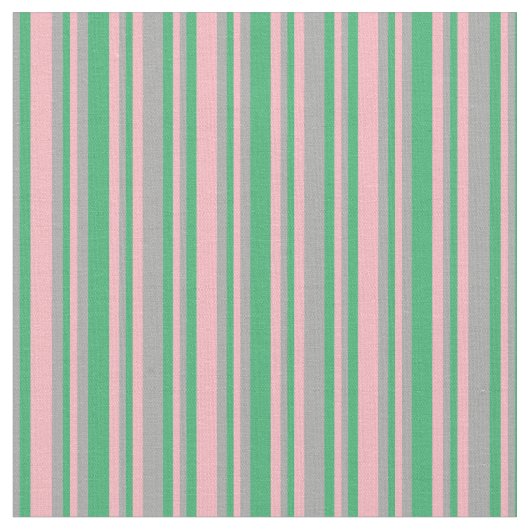 Tissu Lignes rose clair, vert mer et gris foncé (Fermer)