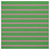 Tissu Lignes roses chaudes et vertes de forêt (Échantillon)