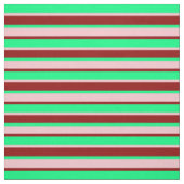 Tissu Lignes rouges vertes, roses et foncées (Échantillon)