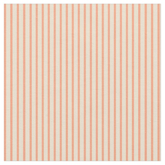 Tissu Lignes Saumon clair et beige (Fermer)